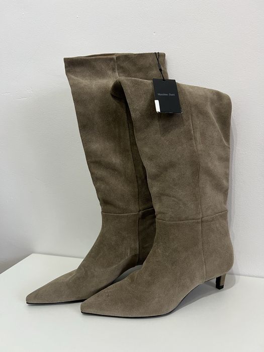 Cizme de piele Massimo Dutti