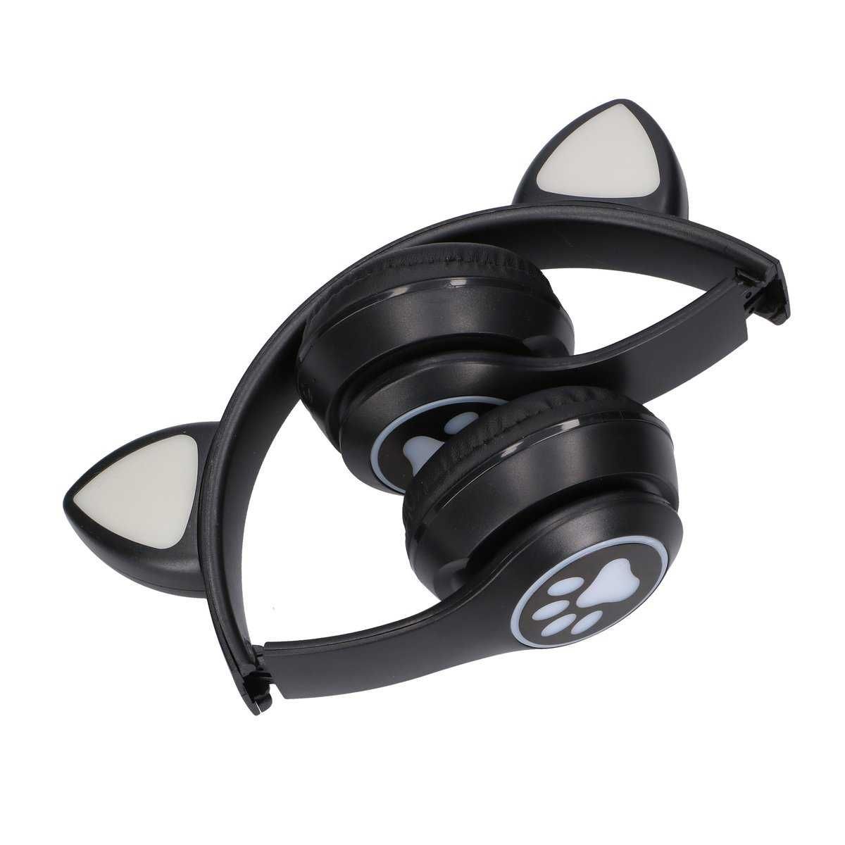 Casti Wireless Extralink Kids Cat-Ear Bluetooth 5.0 RGB Culoare Negru