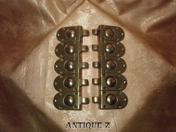 Set 10 Incuietori Alama-Bronz Masiv, Vintage, Made In Italy