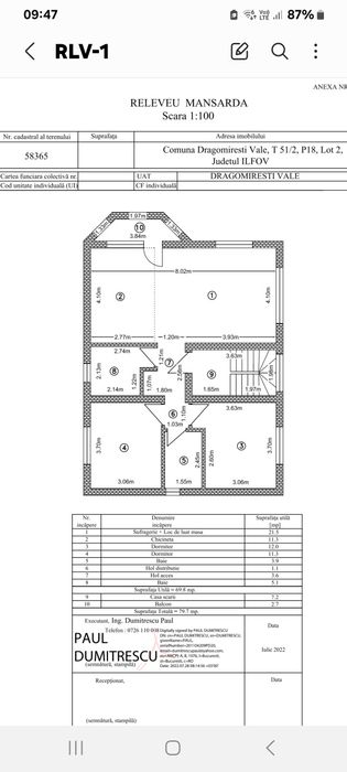 Apartament in vila in Dragomiresti Deal/Chiiajna vila 3 apartamente pl