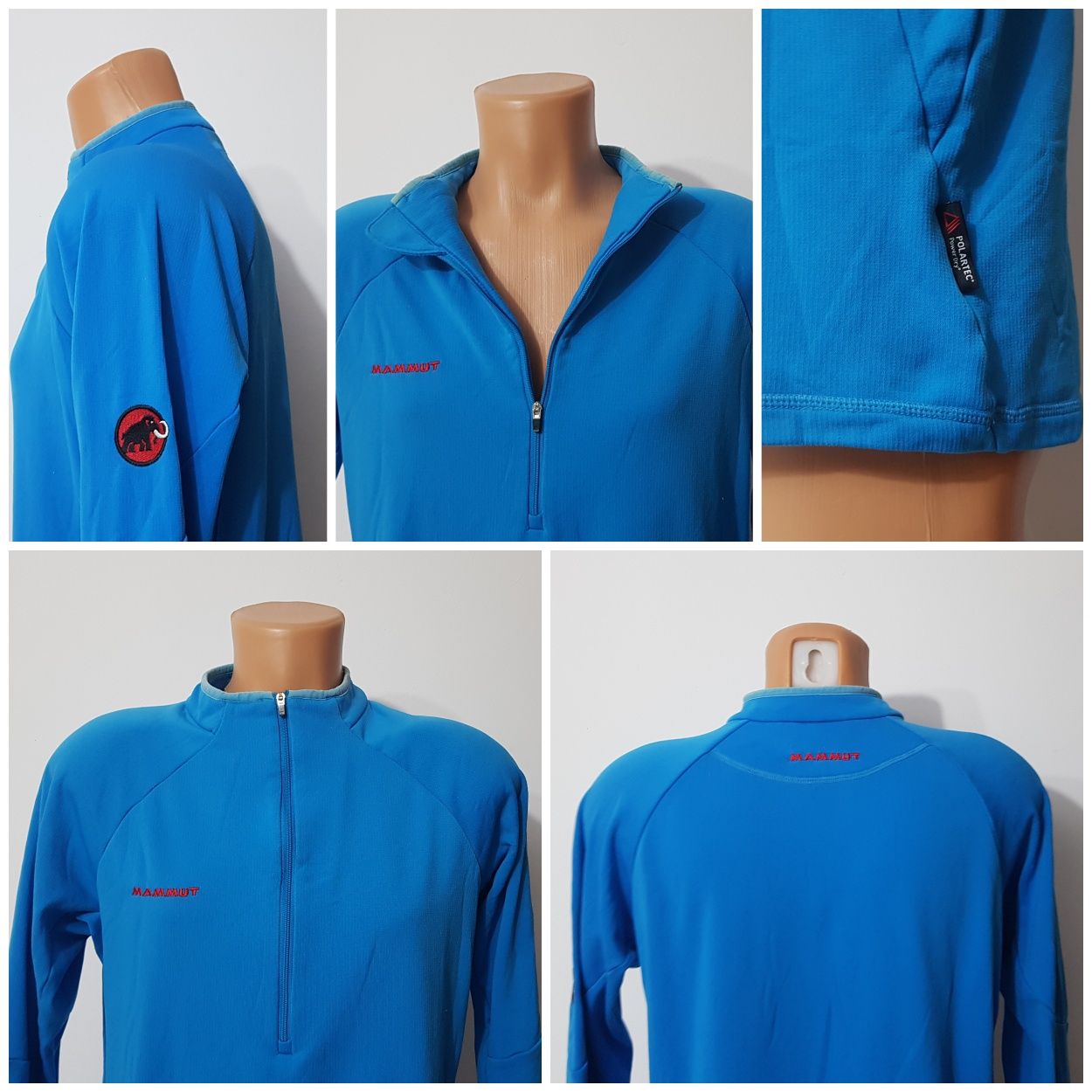 Polar MAMMUT Polartec Power Dry, fleece cu fermoar scurt, Nr. L unisex