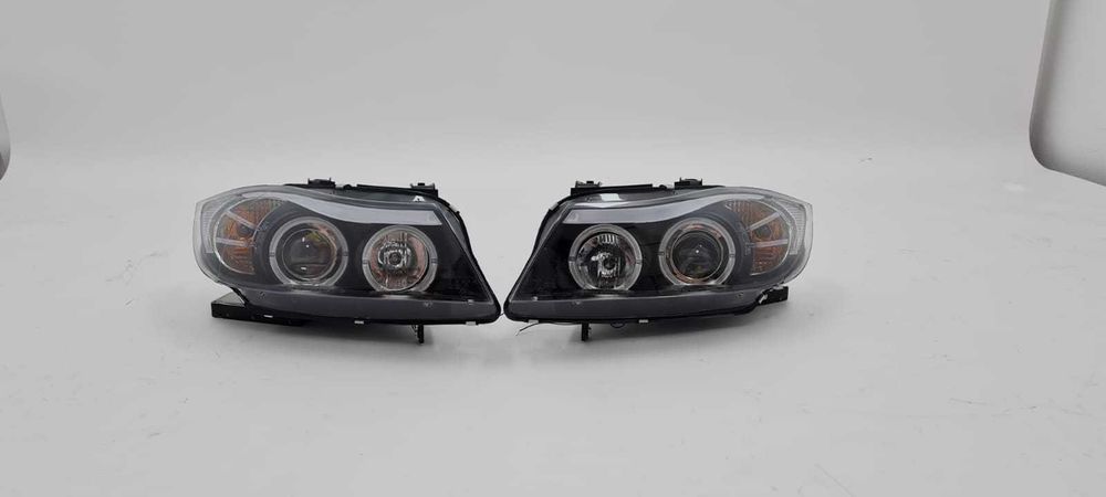 9. Faruri BMW Seria 3 E90 E91 (2005-2008) Angel Eyes Garantie 12luni