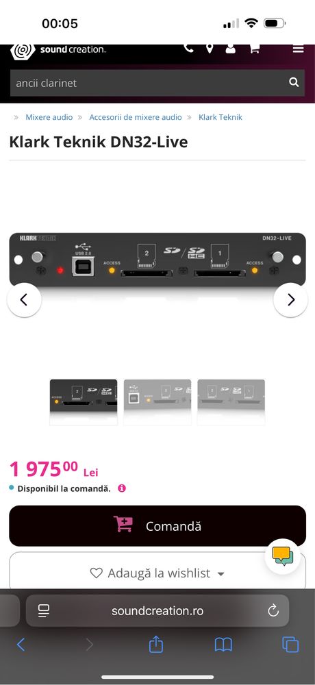 Klark tehnik Dn 32-live /placa multitrack (Midas M32/behringer)