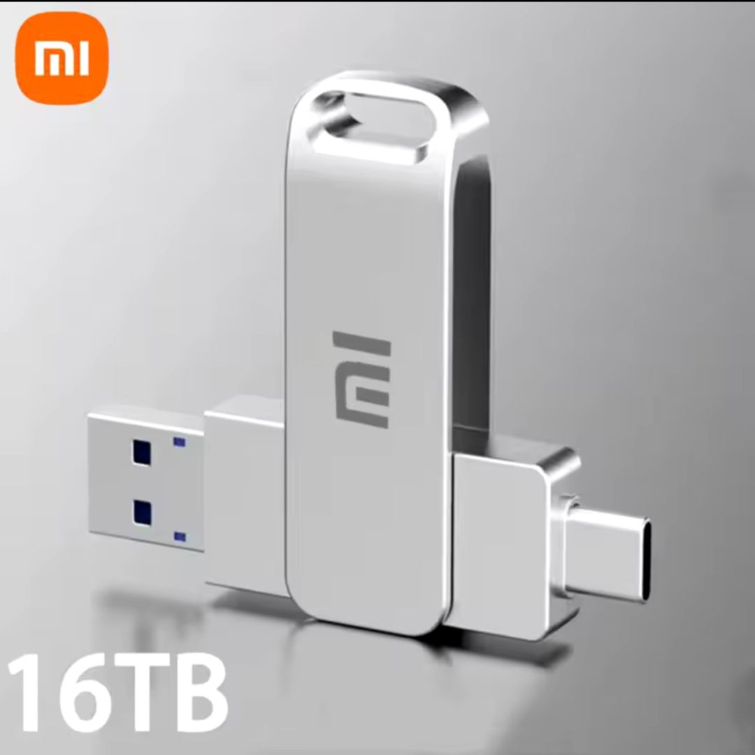 Флашка XIAOMI 16TB за телефон и компютър+Адаптор и Ключодържател