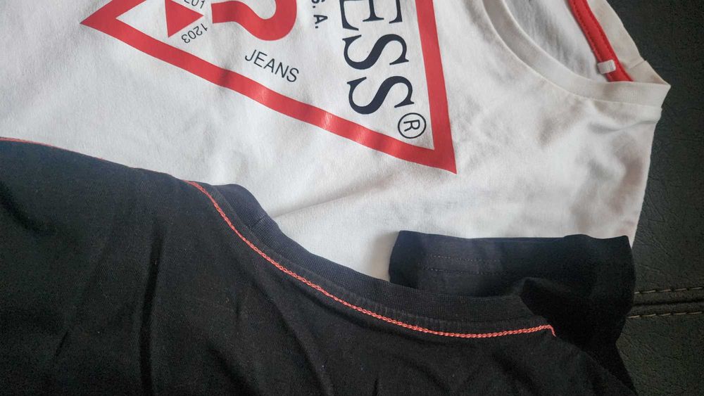 Guess тениски Бяла и черна хс с размер