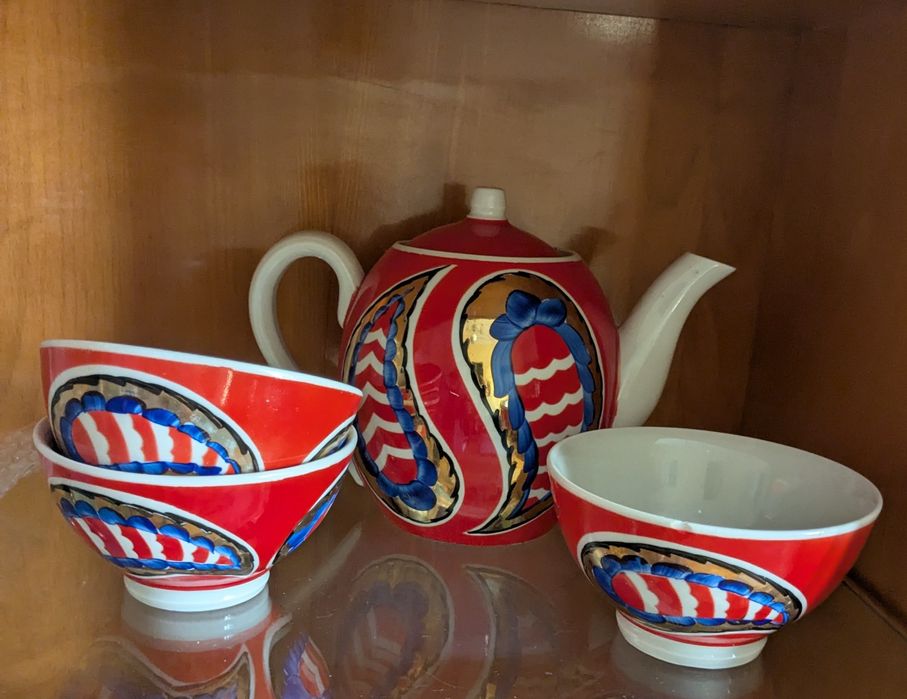 Чайник 1.2 л + пиалы, винтаж