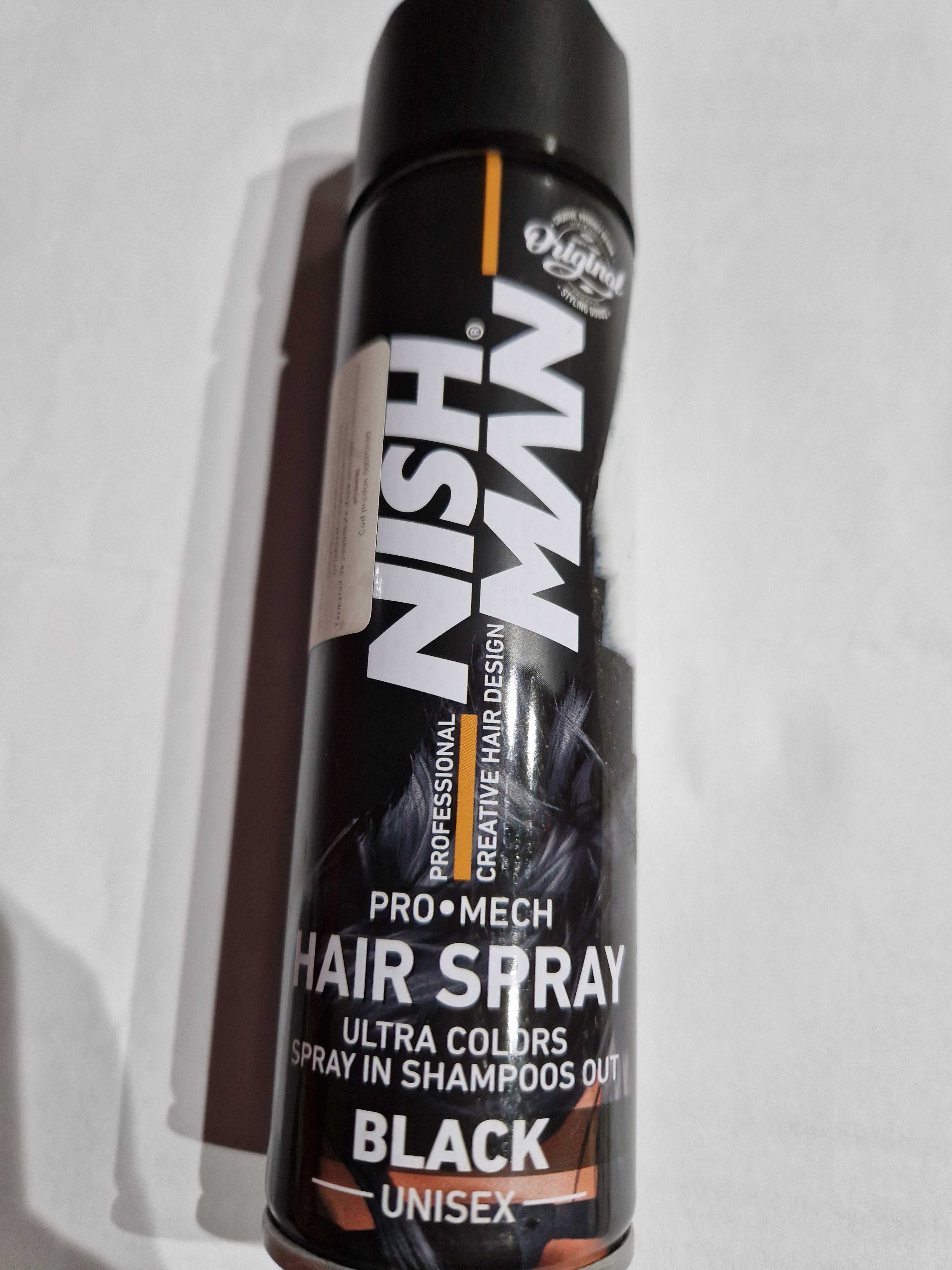 Gel si Spray colorant - NISH MAN - Magic color - Negru