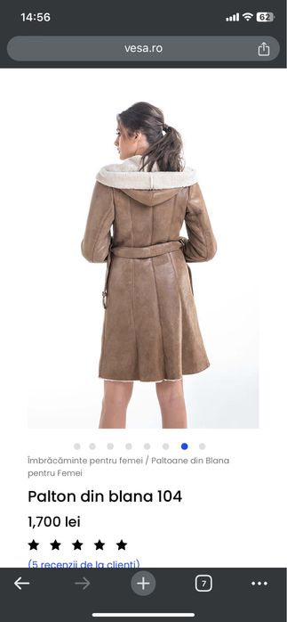 Palton blana vesa