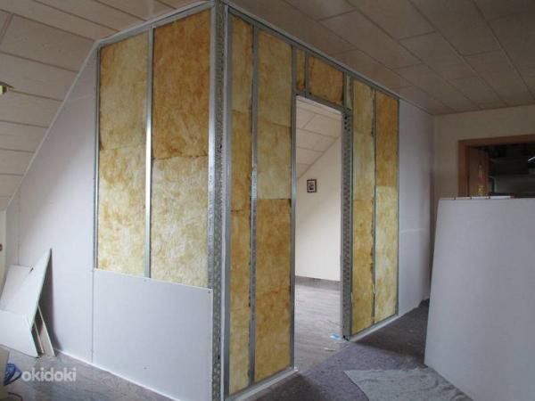 Теплоизоляция, Звукоизоляция, Перегородки, Стены, Обшивка, Гипсокартон