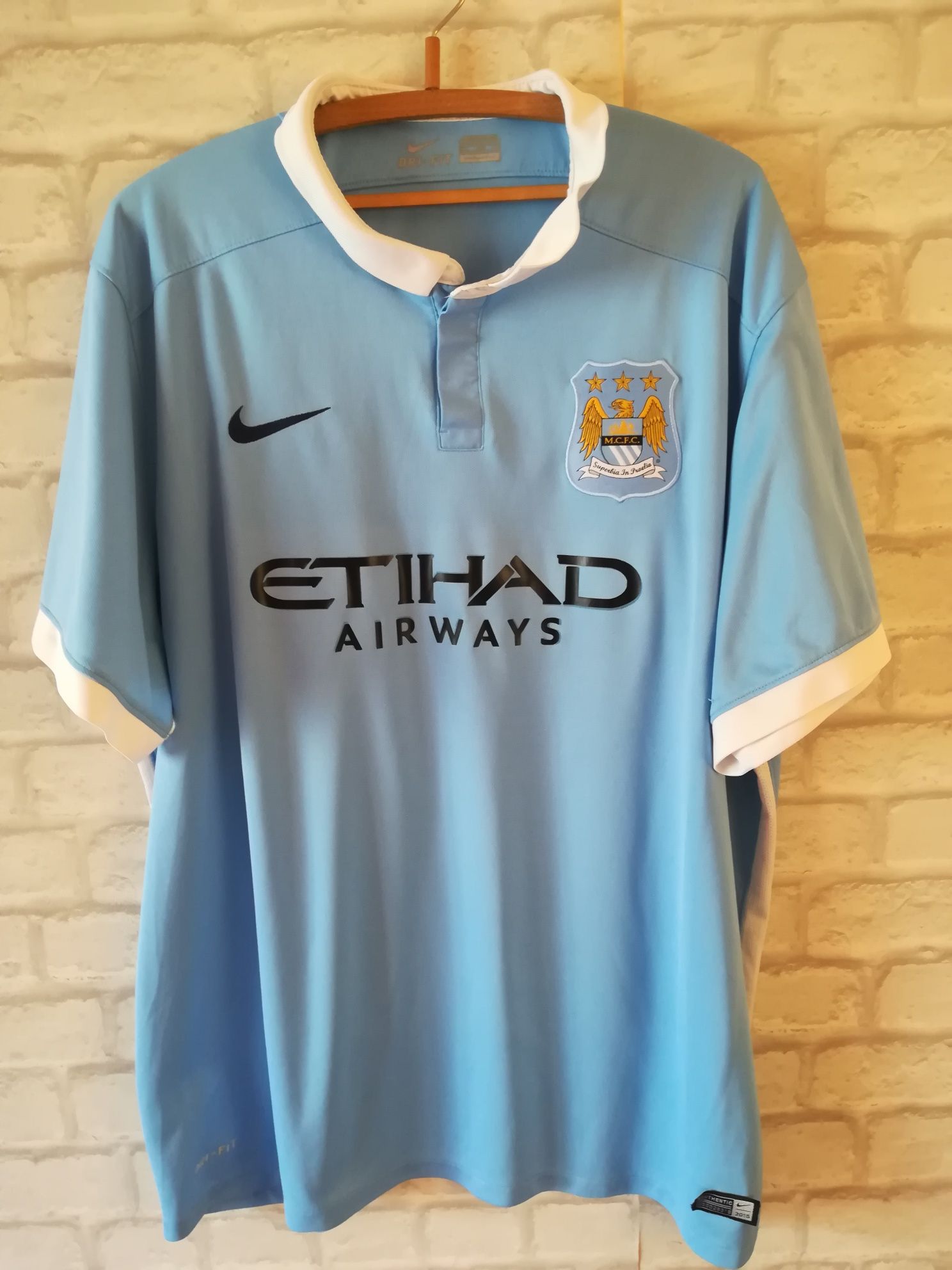 Tricou fotbal vintage Manchester City 3XL 2015-2016
