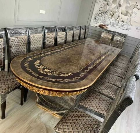 Обеденая группа стол и 6 стульев купить Столы и стулья в Алмате Үстел