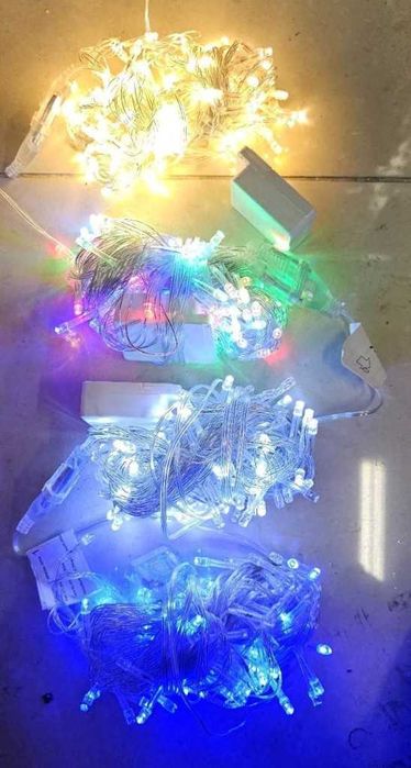 Коледни LED лампички, 100бр лампички/10 метра гирлянд  удължават се