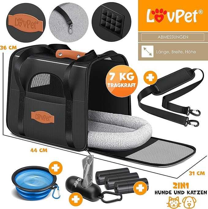 Lovpet® Чанта за кучета и котки 2-в-1