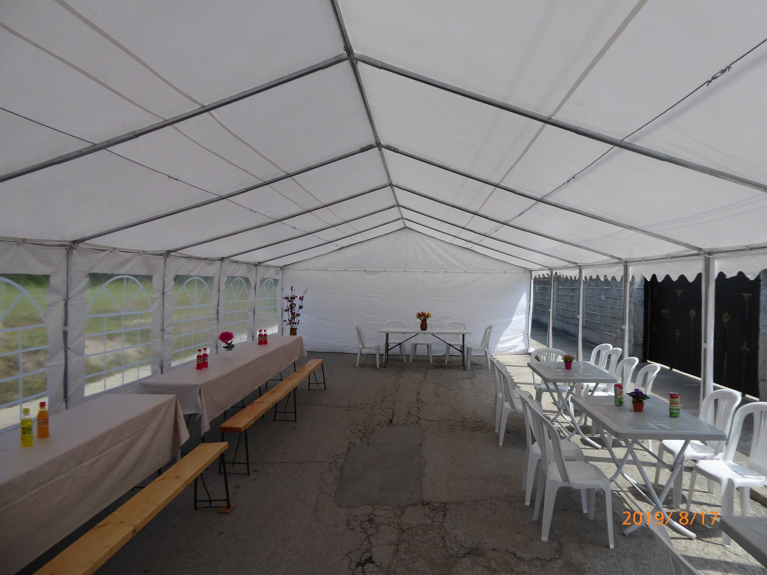 Професионални шатри 6х10м, 6x12м или 6х14м, 100% водоустойчиви