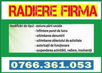 Radiere / Inchidere Firma (SRL, PFA, II) Craiova - Dolj