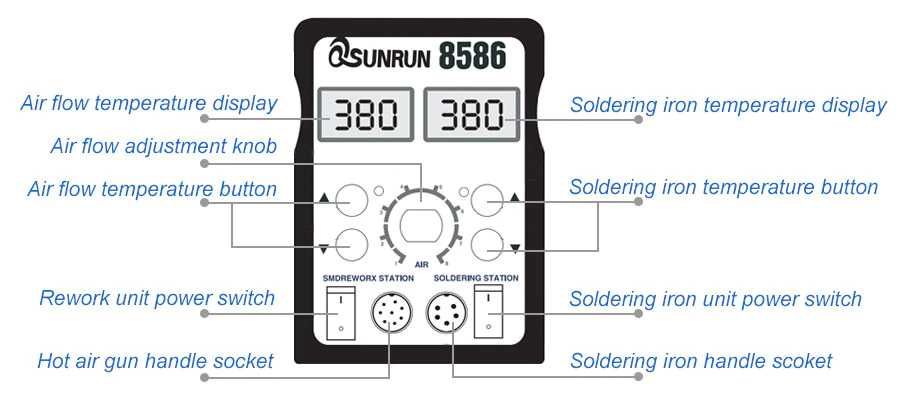 Паяльная станция BGA SMD 8586D,