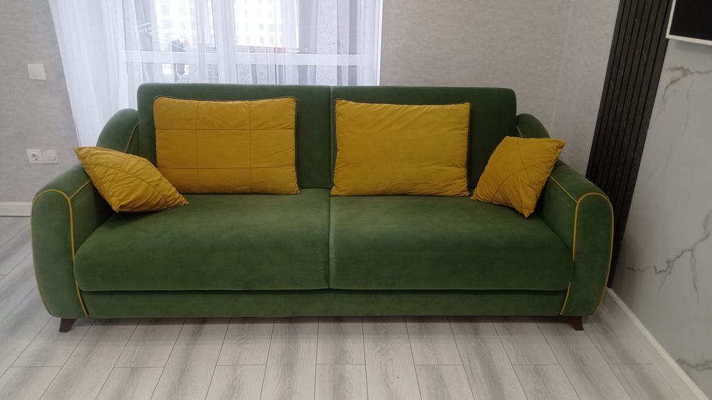 Диван зелёный раскладной
