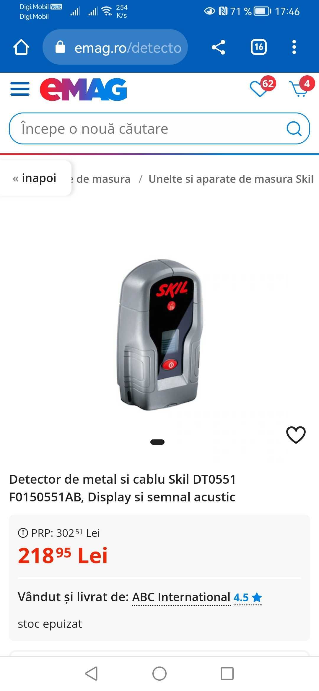 detector metale/cabluri electrice