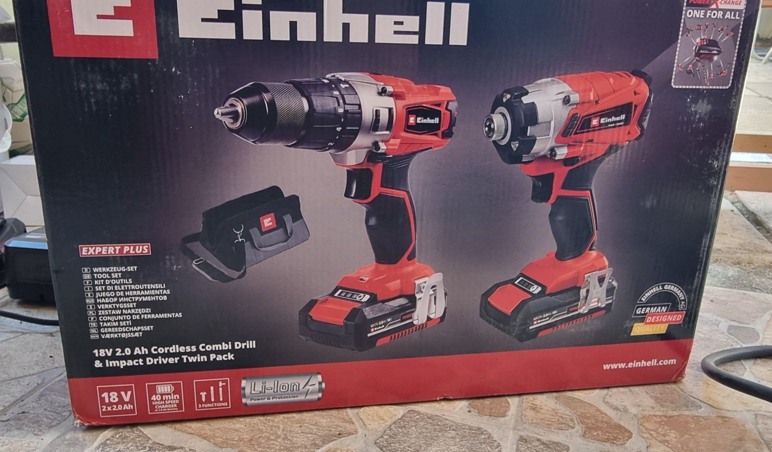 Комплект винтоверт и гайковерт Einhell 18v