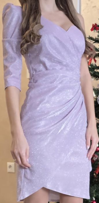 Официална рокля, бляскава С размер