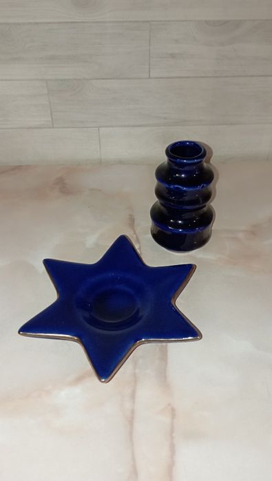 urna din portelan cobalt