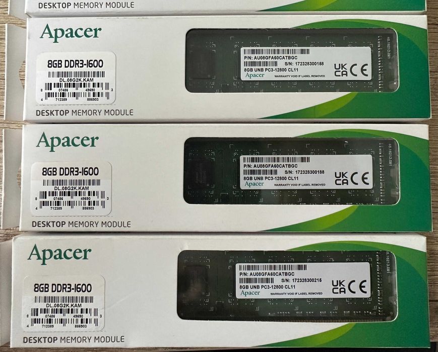 Продам ОЗУ Apacer 8ГБ ДДР3
