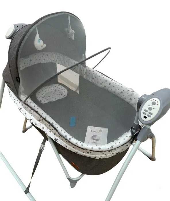 Patut electric cu functie de leagan balansare si muzica GRI 115x92x10