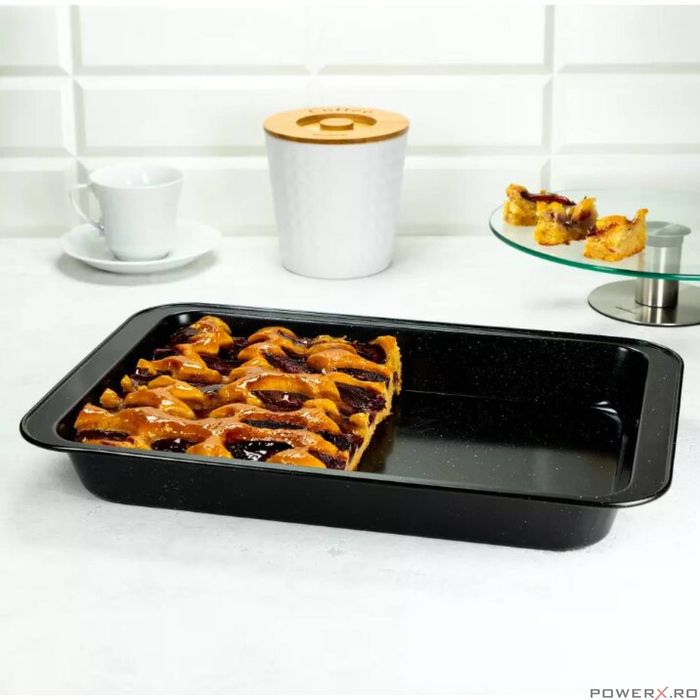 Forma dreptunghiulara cu strat din marmura, pentru copt, tava pentru