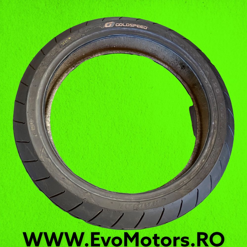 Anvelopa Moto Fata 120 70 17 Goldspeed 95% Bun Cauciuc Evomotors C80