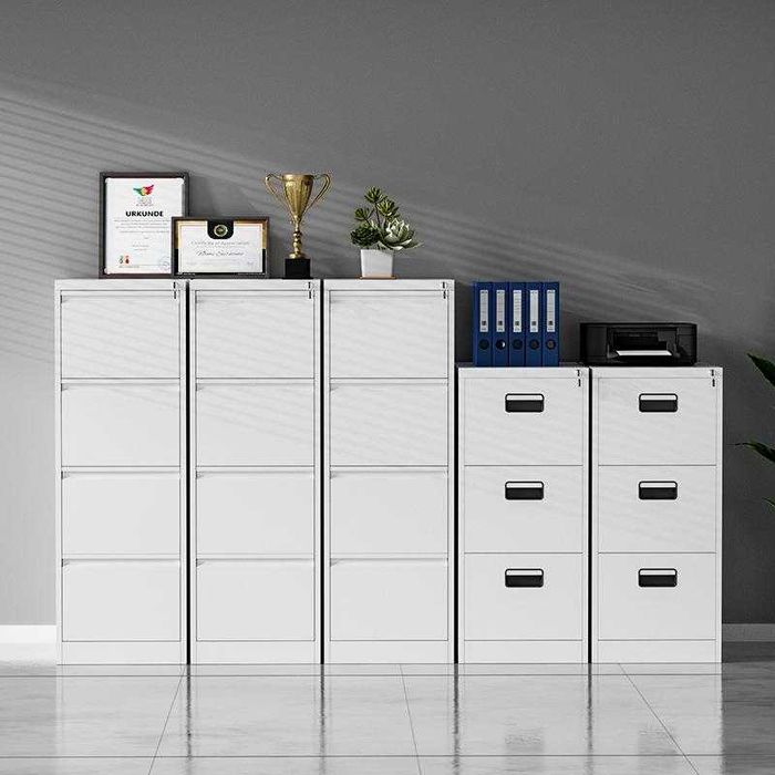 Тумбочка для хранения бумаг/ картотечные ящики из металла/ 3-4 этажные