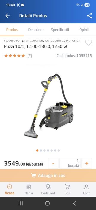 Aspirator profesional Puzzi 10/1