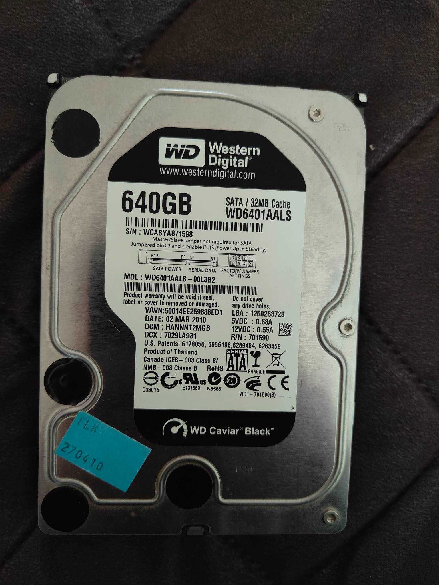 Hard PC HDD SATA 32MB cache 640GB