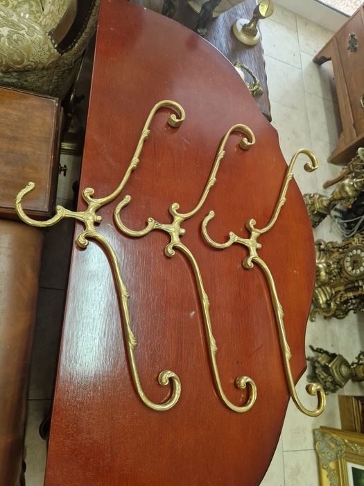 Лот от 3 броя антикварни френски бронзови закачалки