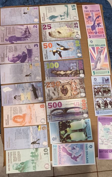 Set 20 de bancnote dolari antartica