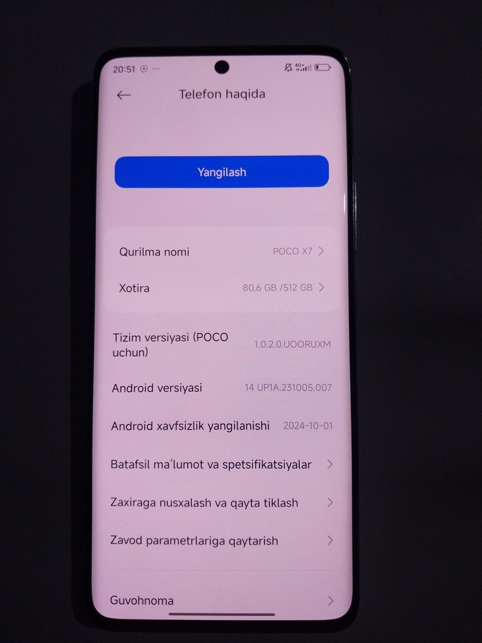 Poco x7 karobka dokument