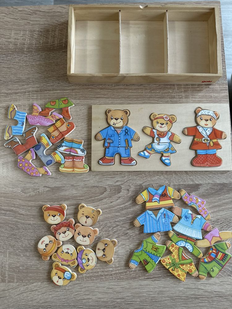 GOKI Пъзел Мечки за обличане