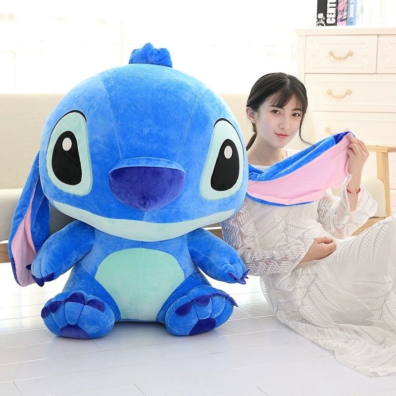 Jucarie de plus, Lilo & Stitch XXL 60 cm, albastru, NOU