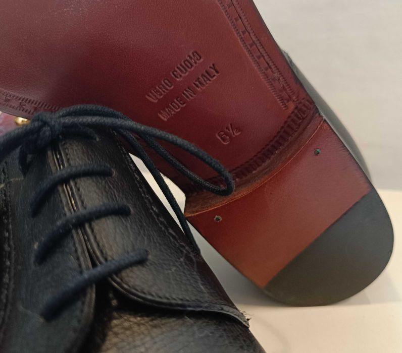 Pantofi de lux 40 40.5 lucrati manual Fratelli Borgioli NOI piele nat