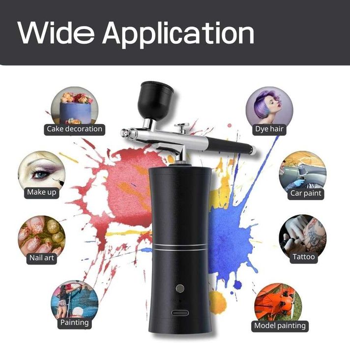 Kit Airbrush+compresor portabil, acc inclus, 32PSI, REDUS de la 270RON