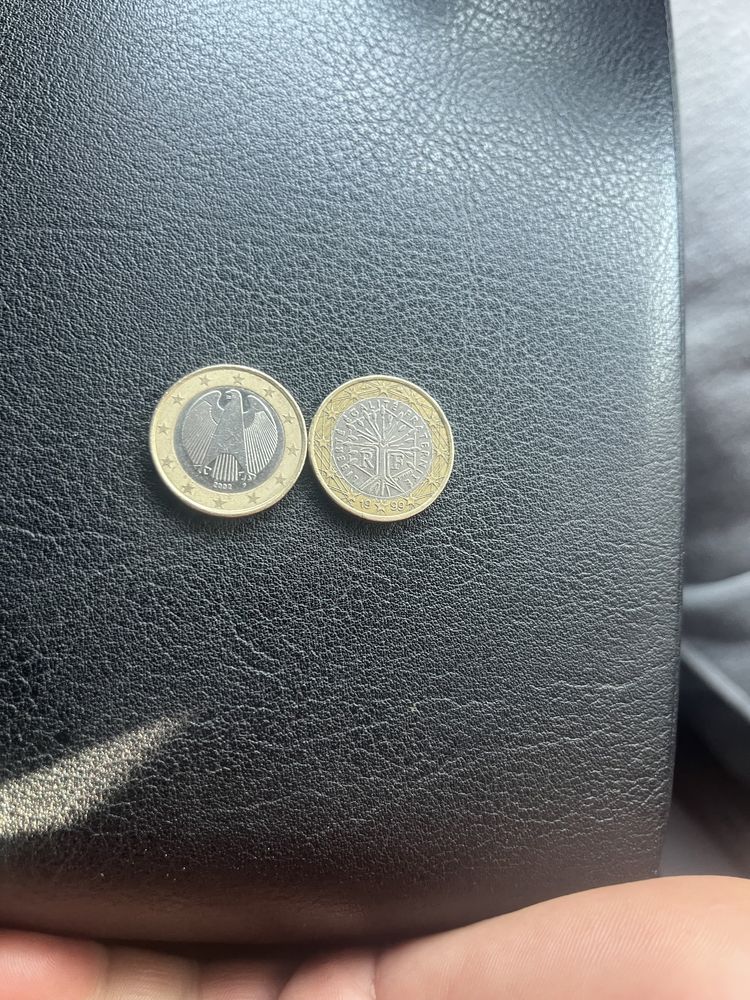 2 monede de 1 euro an 2002 pentru colectionari
