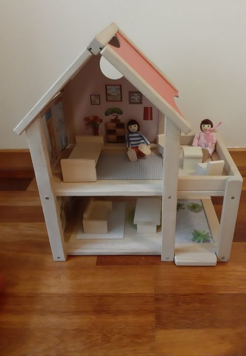 Casuta papusi copii lemn