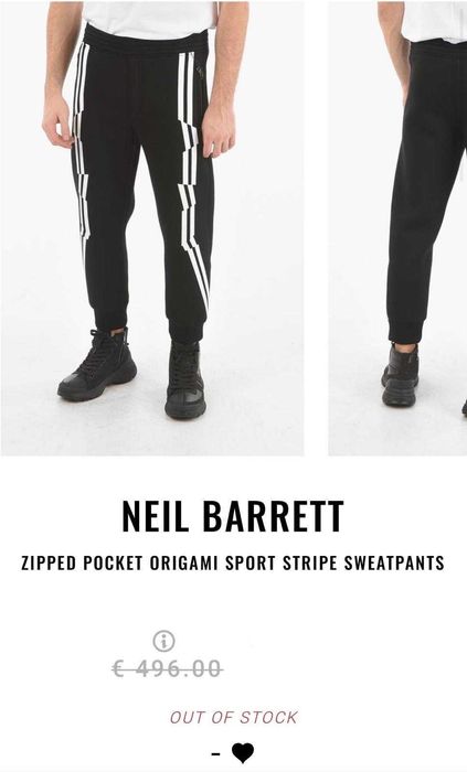 Neil Barrett trening M-L original, retail 1190 euro
