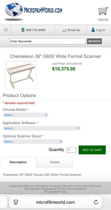 Scanner / Scaner A0 Chamelon G600
