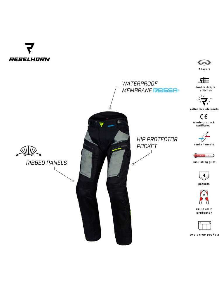 НОВ Rebelhorn Cubby IV Textile Pants страхотен мото панталон - 2XL