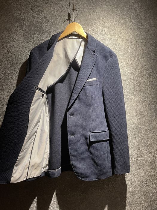 Мъжко спортно сако ZARA - размер М - тъмносиньо - като ново