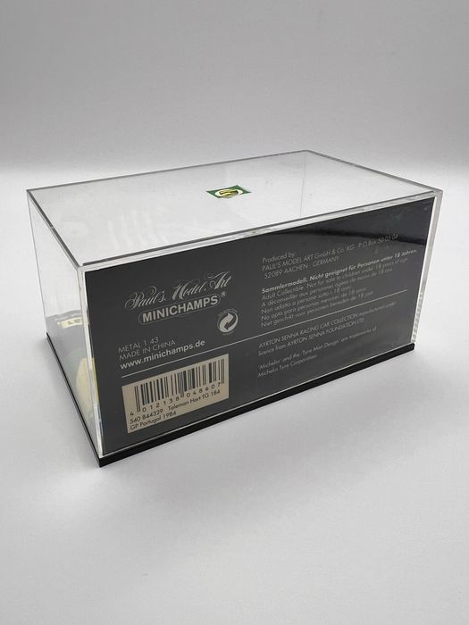Macheta auto Toleman Hart TG 184, Ayrton Senna, Minichamps, scara 1:43