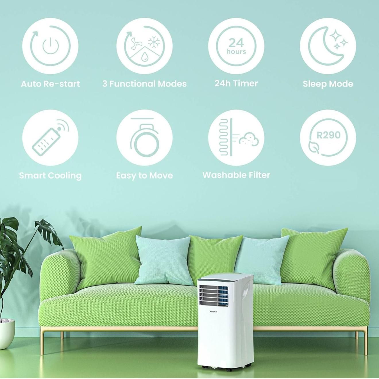 Aparat de aer condiționat mobil Comfee MPPH-07CRN7, 7.000 BTU, 2,0 kW,