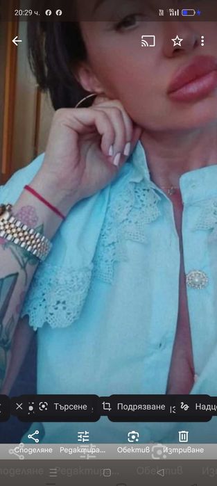 Дамска риза в  синьо