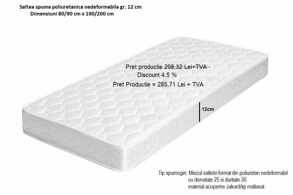Saltele Spumă Poliuretanică & Ortopedice | Dotare Paturi Metalice