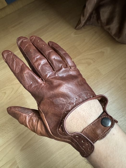 Manusi piele naturala Zara Man , perforate